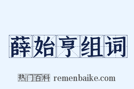 薛始亨组词是什么意思的图片